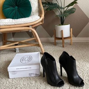Steve Madden Booties Mirabele Black Leather
